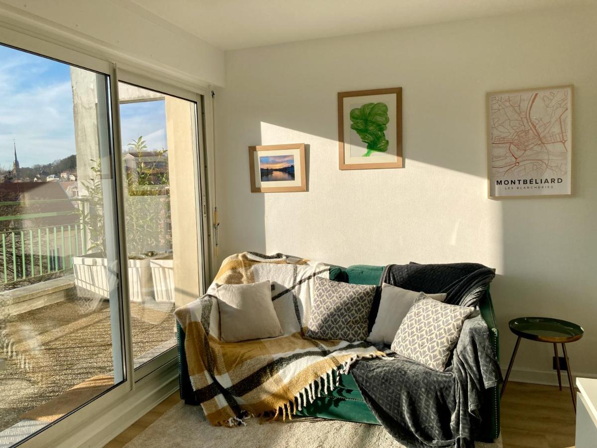 Appartement Avec Terrasse Et Parking Gratuit Accole Montbéliard Zewnętrze zdjęcie