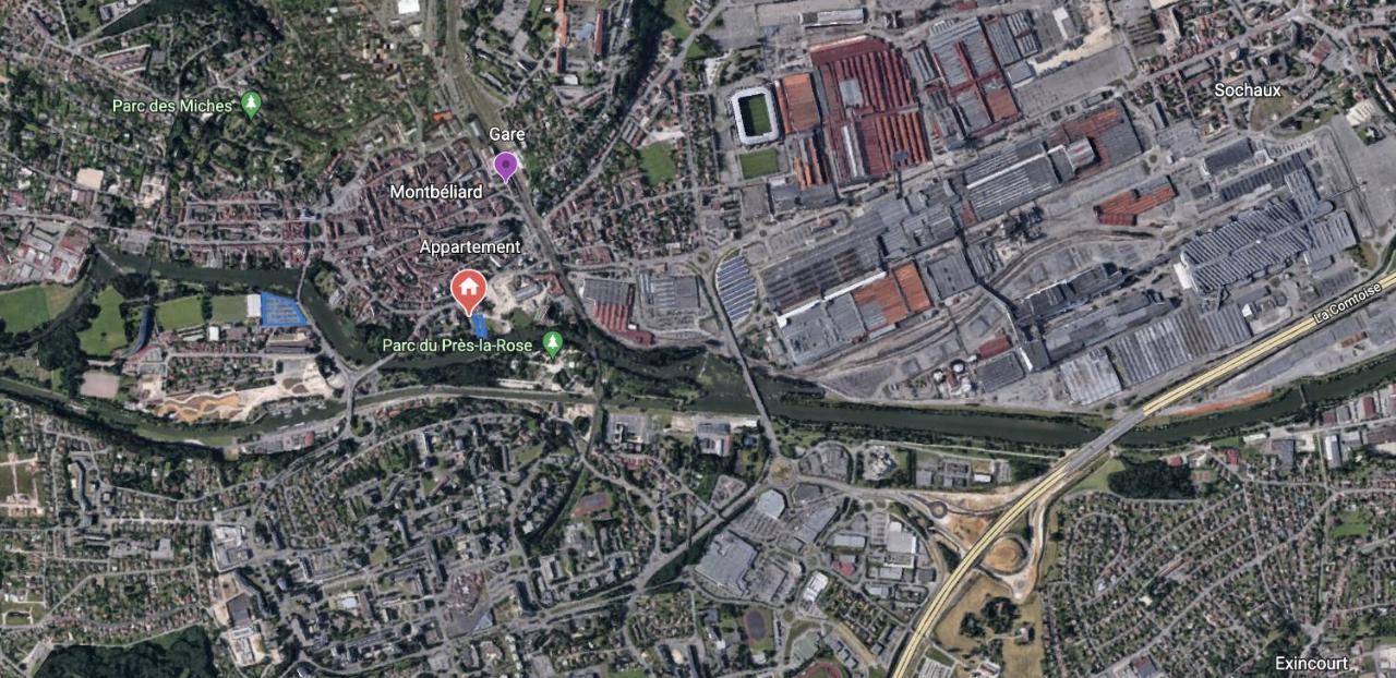Appartement Avec Terrasse Et Parking Gratuit Accole Montbéliard Zewnętrze zdjęcie