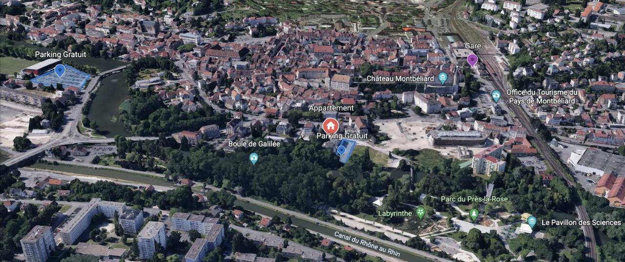 Appartement Avec Terrasse Et Parking Gratuit Accole Montbéliard Zewnętrze zdjęcie